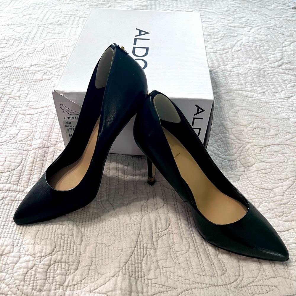 ALDO leather black heels